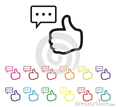 Online feedback icon set Vector Illustration