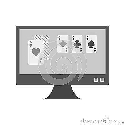 Online Gambling Vector Illustration