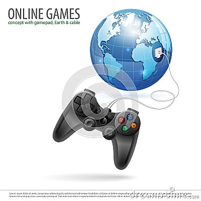 Online Games Vector Illustration