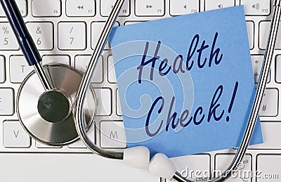 Online health check Stock Photo