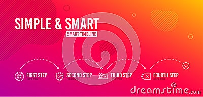 Online help, Cogwheel and Confirmed icons set. Remove sign. Web support, Engineering tool, Accepted message. Vector Vector Illustration