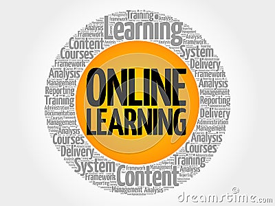 Online Learning circle Stock Photo