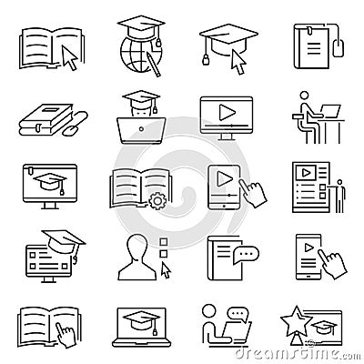 Online learning icon Vector Illustration