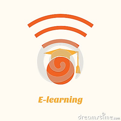Online learning Vector Illustration