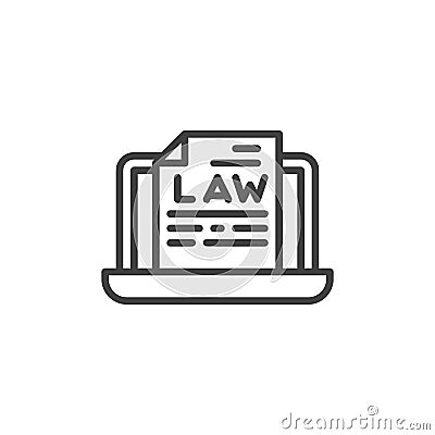 Online legal advice line icon Vector Illustration