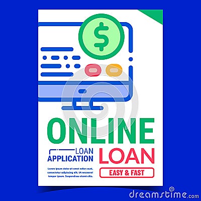 Online Loan Creative Promotional Banner Vector Vector Illustration