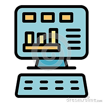 Online management icon vector flat Stock Photo