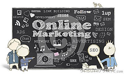 Online Marketing With Business Men Stock Photo