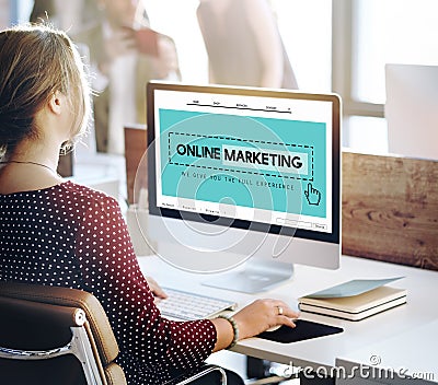 Online Marketing Homepage Website Digital Concept Stock Photo