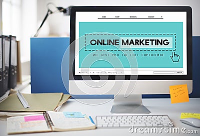 Online Marketing Homepage Website Digital Concept Stock Photo