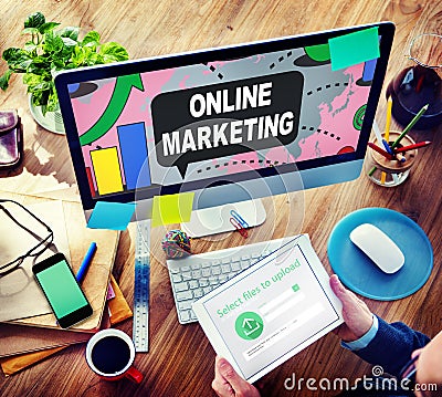 Online Marketing Promotion Branding Advertisement Concept Stock Photo