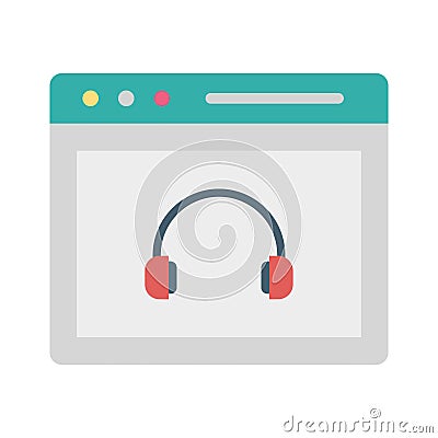 Online music, music, online, online playlist fully editable vector icons Online music, music, online, online playlist fully edita Vector Illustration