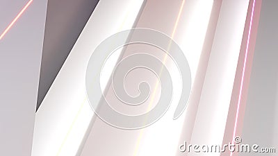 Online neon light lines on an abstract gradient white diagonal linear background utilized while creating graphic backdrop Cartoon Illustration