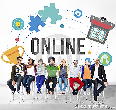 Online Network Connecting Community Internet Concept Stock Photo