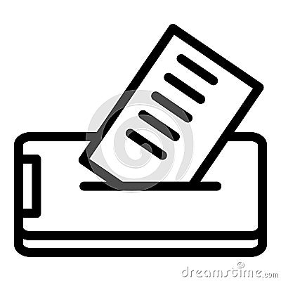 Online paper voter icon outline vector. People internet Stock Photo