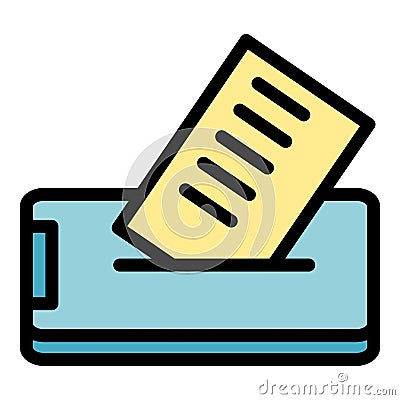 Online paper voter icon vector flat Vector Illustration