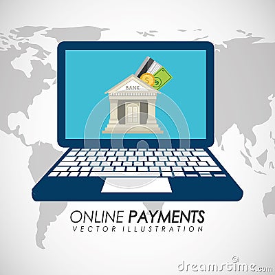 Online payments Vector Illustration