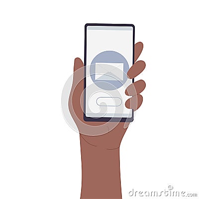 Online phone email application Vector Illustration