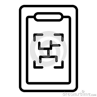 Online phone museum icon outline vector. Pass ticket Vector Illustration