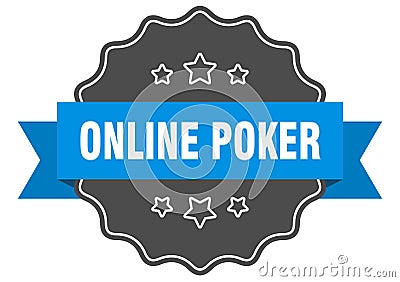 online poker label Vector Illustration