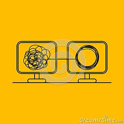 Online psychotherapy icon Vector Illustration