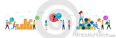 Online question, Eye protection and Loyalty program minimal line icons. For web application, printing. Vector Stock Photo