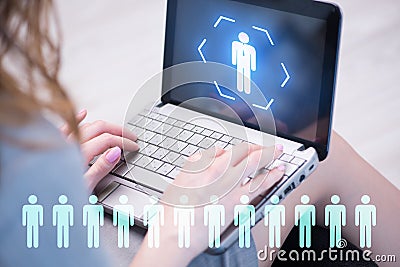 Online recruitment and job search concept Stock Photo