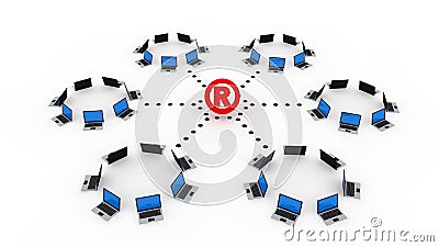 Online Registered Symbol Stock Photo