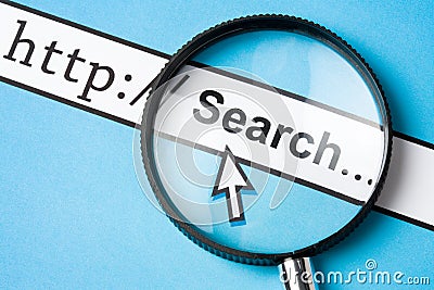 Online searching Stock Photo