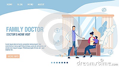 Online Service for Calling Family Doctor to Home Stock Photo