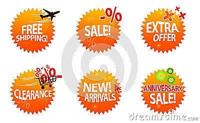 Online shop icons Stock Photo