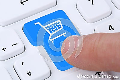 Online shopping buying order internet shop concept Stock Photo