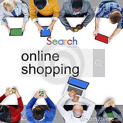 Online Shopping Commercial Buying Retail Concept Stock Photo
