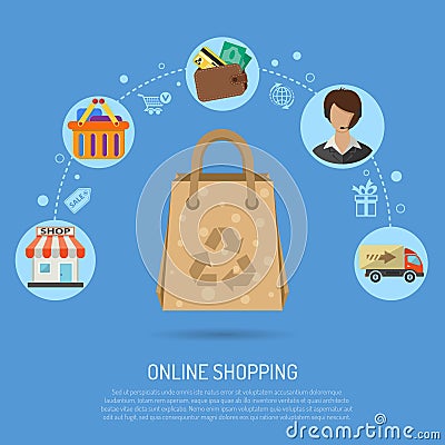 Online Shopping Concept Vector Illustration