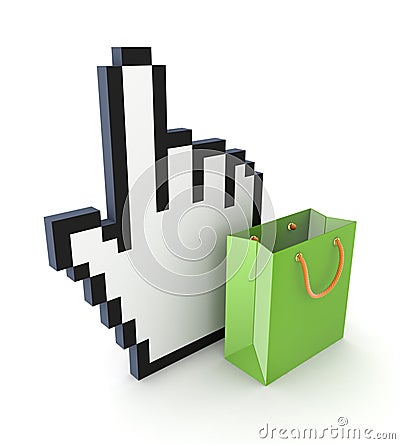 Online shopping concept. Stock Photo