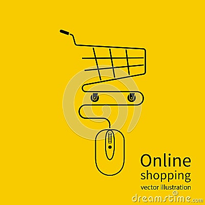 Online shopping concept. Vector Illustration