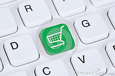 Online shopping e-commerce internet shop concept Stock Photo