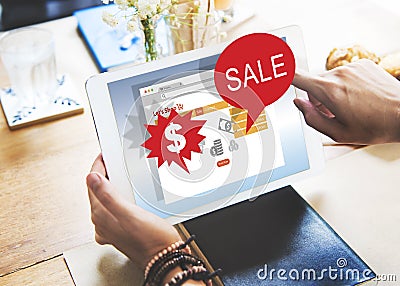 Online Shopping Marketing Sale Promotion Concept Stock Photo