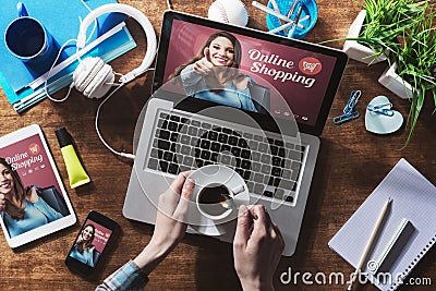 Online shopping Stock Photo