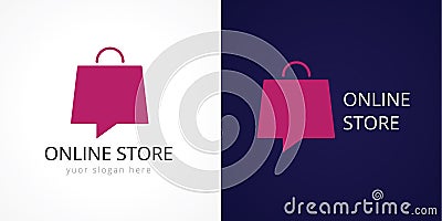 Online shops logo. Vector Illustration