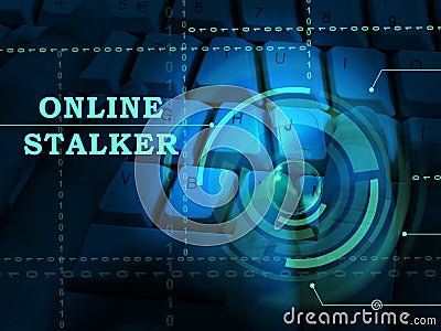 Online Stalker Evil Faceless Bully 3d Illustration Stock Photo