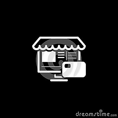 Online Store Icon. Business Concept. Vector Illustration