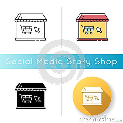 Online store icon Vector Illustration