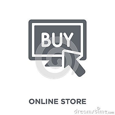 Online store icon from Marketing collection. Vector Illustration