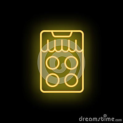 Online store icon neon vector Vector Illustration