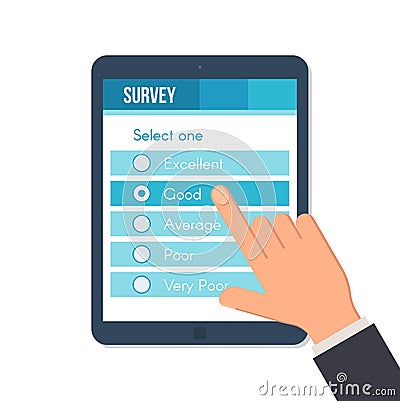 Online survey form Vector Illustration