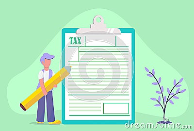 Online tax payment concep Stock Photo