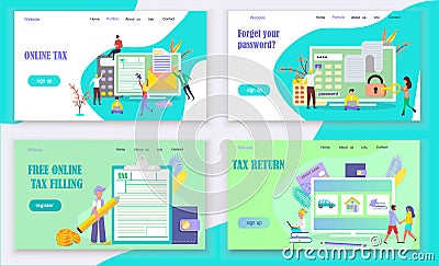 Online tax payment concept Stock Photo
