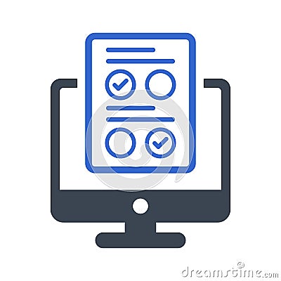 Online test icon Vector Illustration