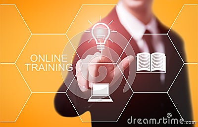 Online Training Webinar E-learning Skills Business Internet Technology Concept Stock Photo